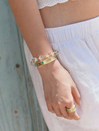 Glass Bead Bracelet in Pink