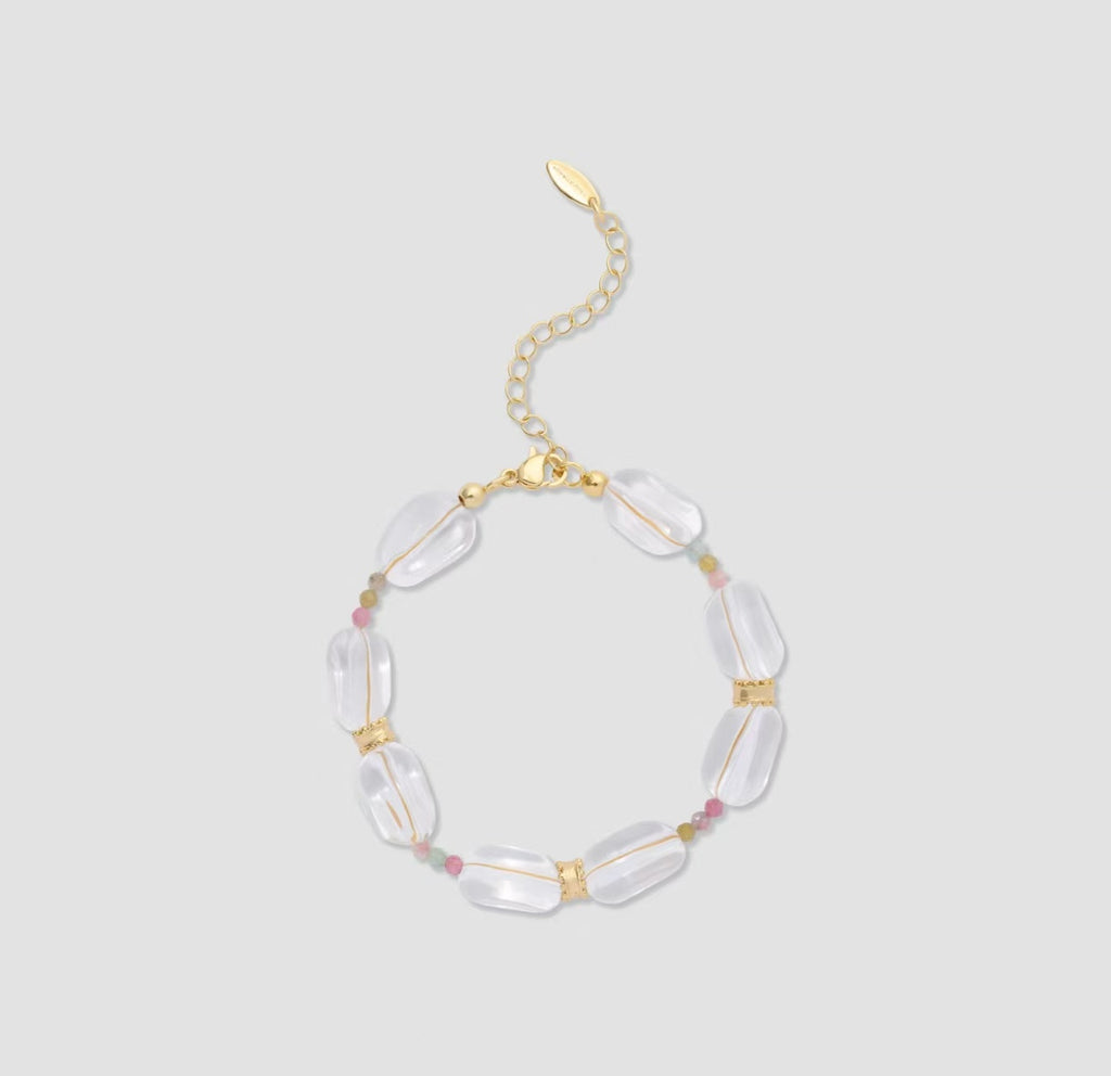Glass Bead Bracelet in Pink