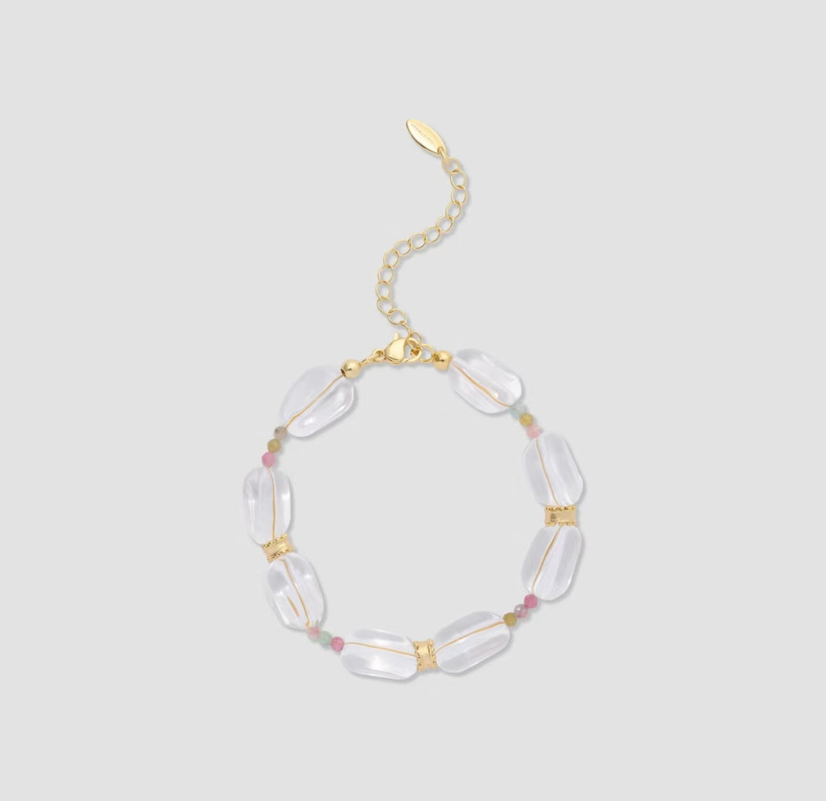 Glass Bead Bracelet in Pink
