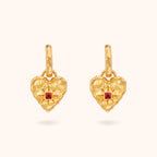 The Red Heart Earrings