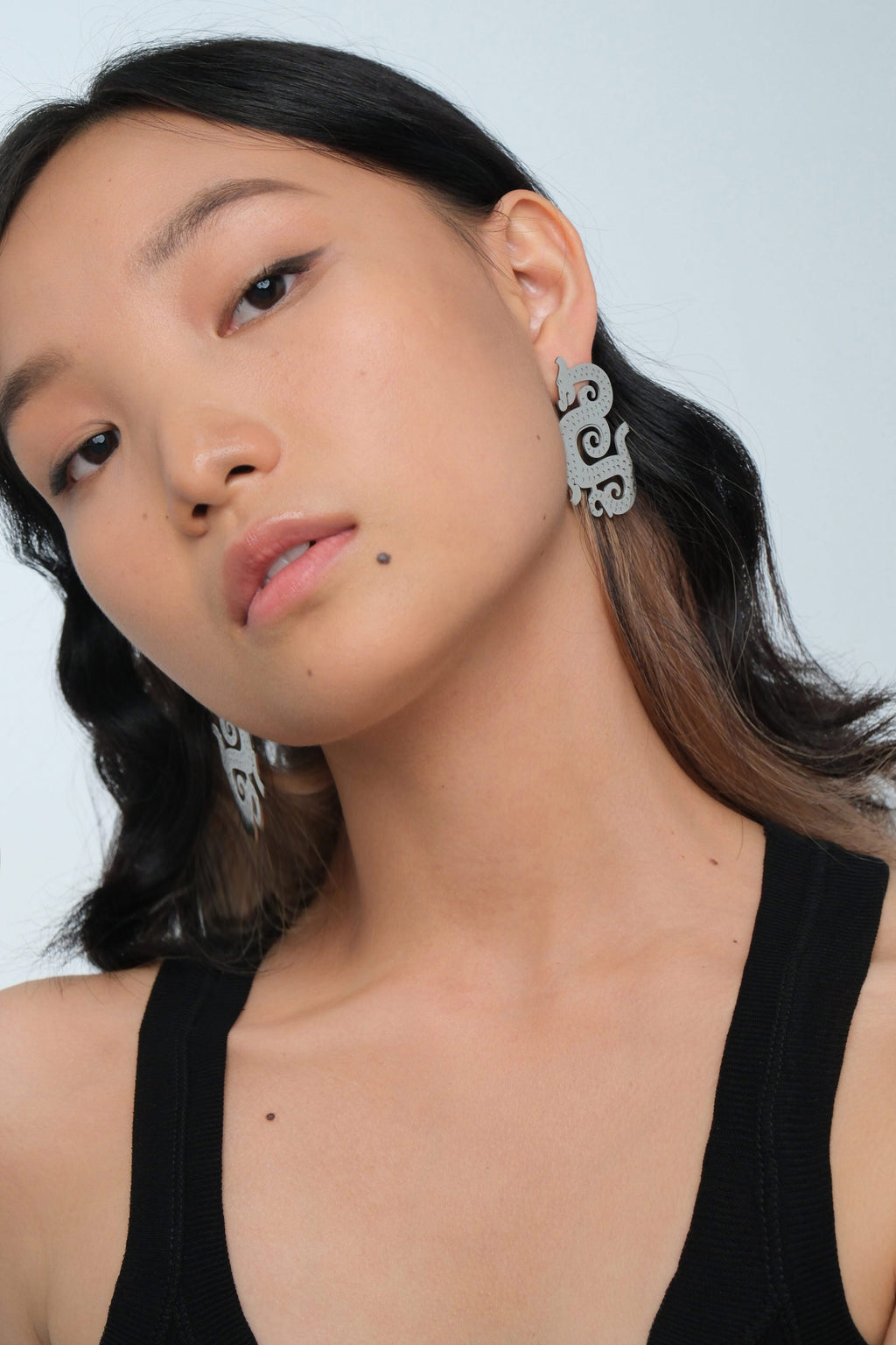 Dragon Lady Statement Earrings Gold