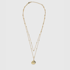 Metal Shell Pendant Double-Layer Necklace