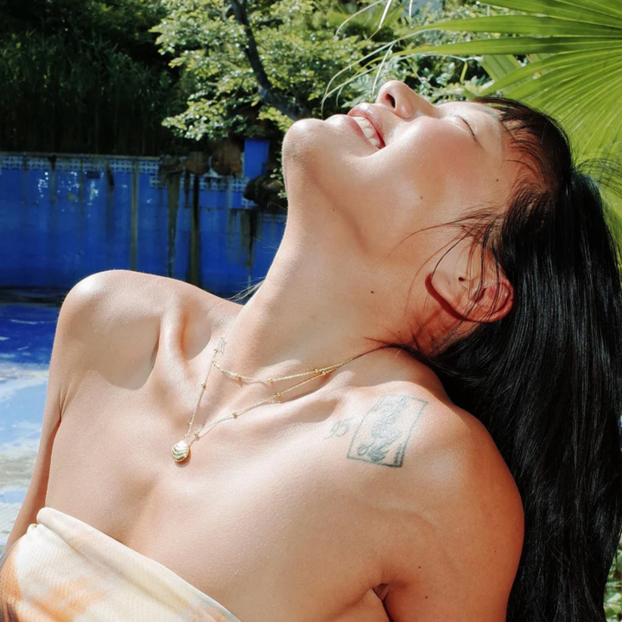 Metal Shell Pendant Double-Layer Necklace