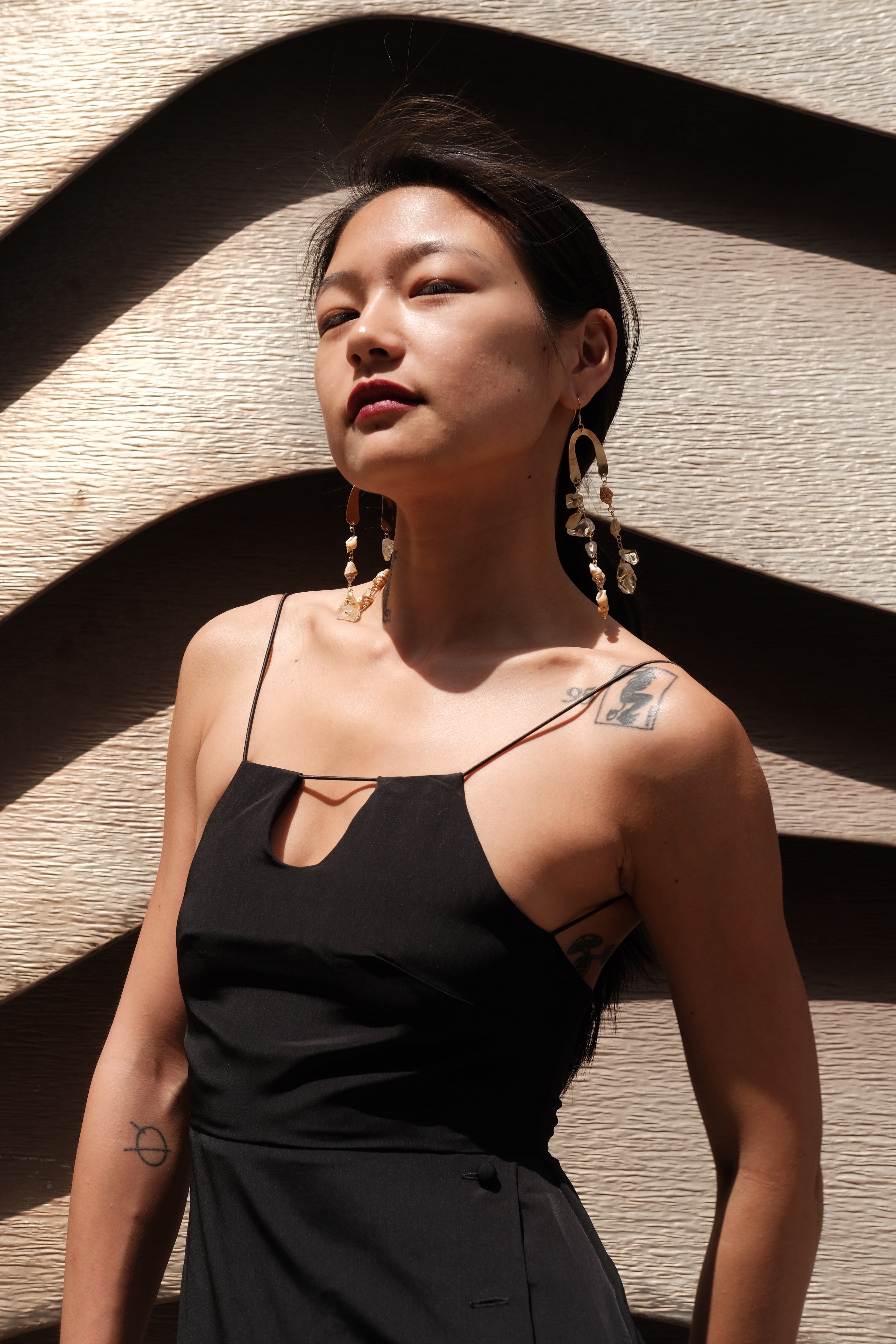 Golden Shellfall Earrings