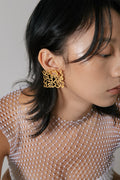 Fire and Cloud Gold Earrings