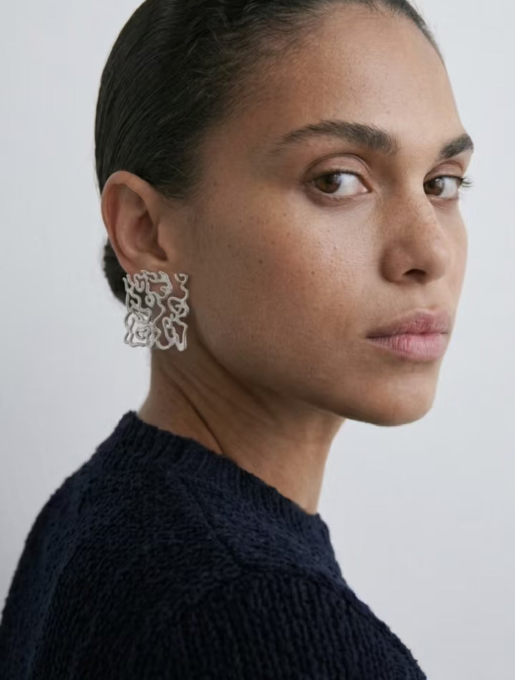 Fire and Cloud Silver Earrings