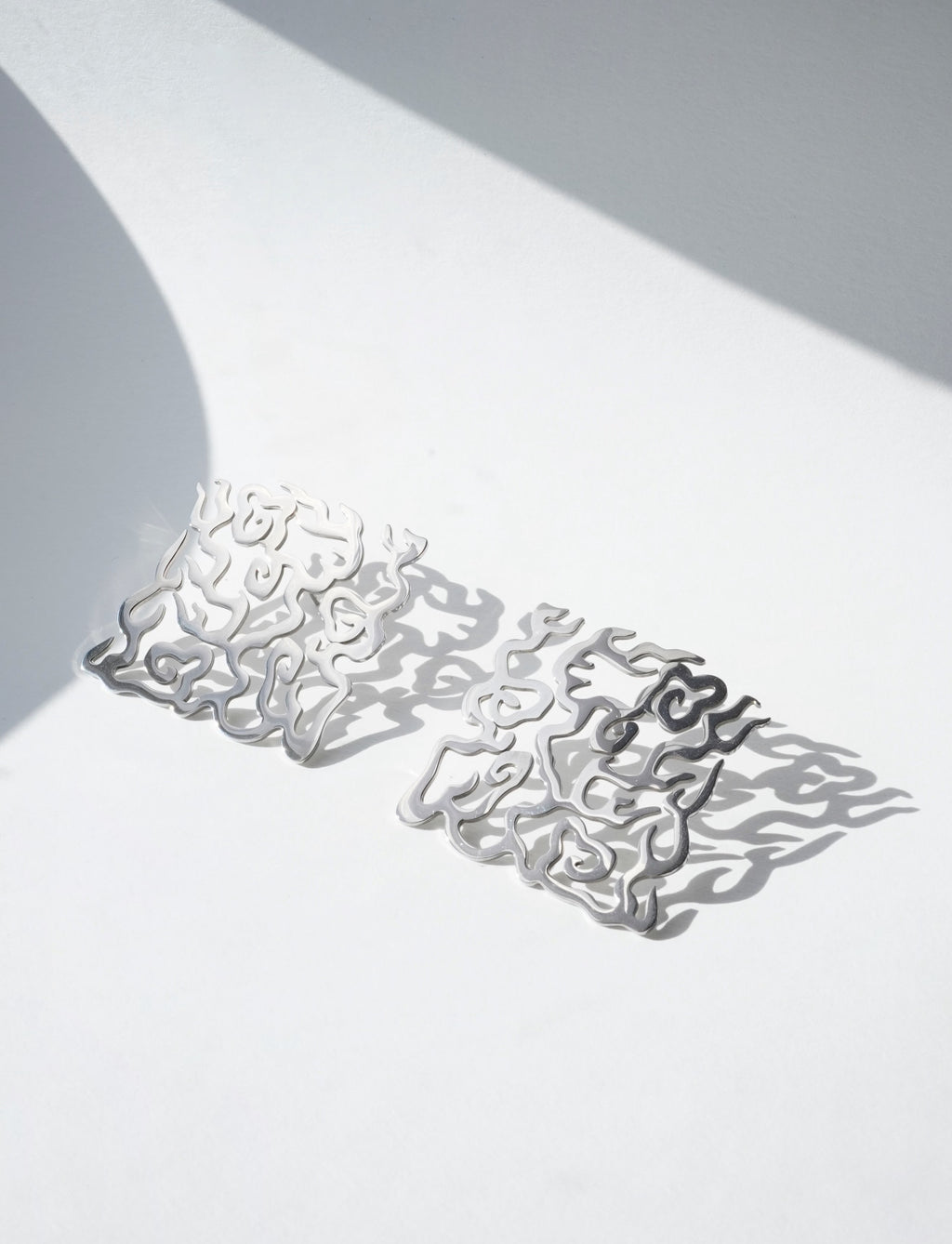 Fire and Cloud Silver Earrings