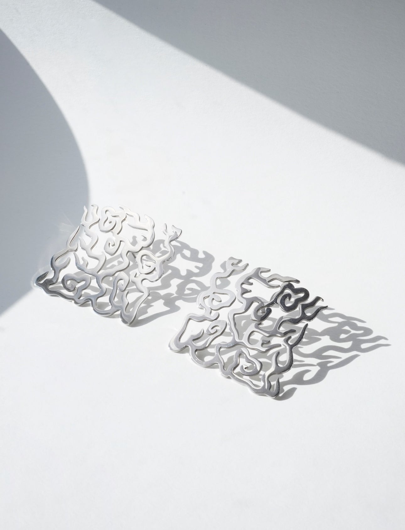 Fire and Cloud Silver Earrings