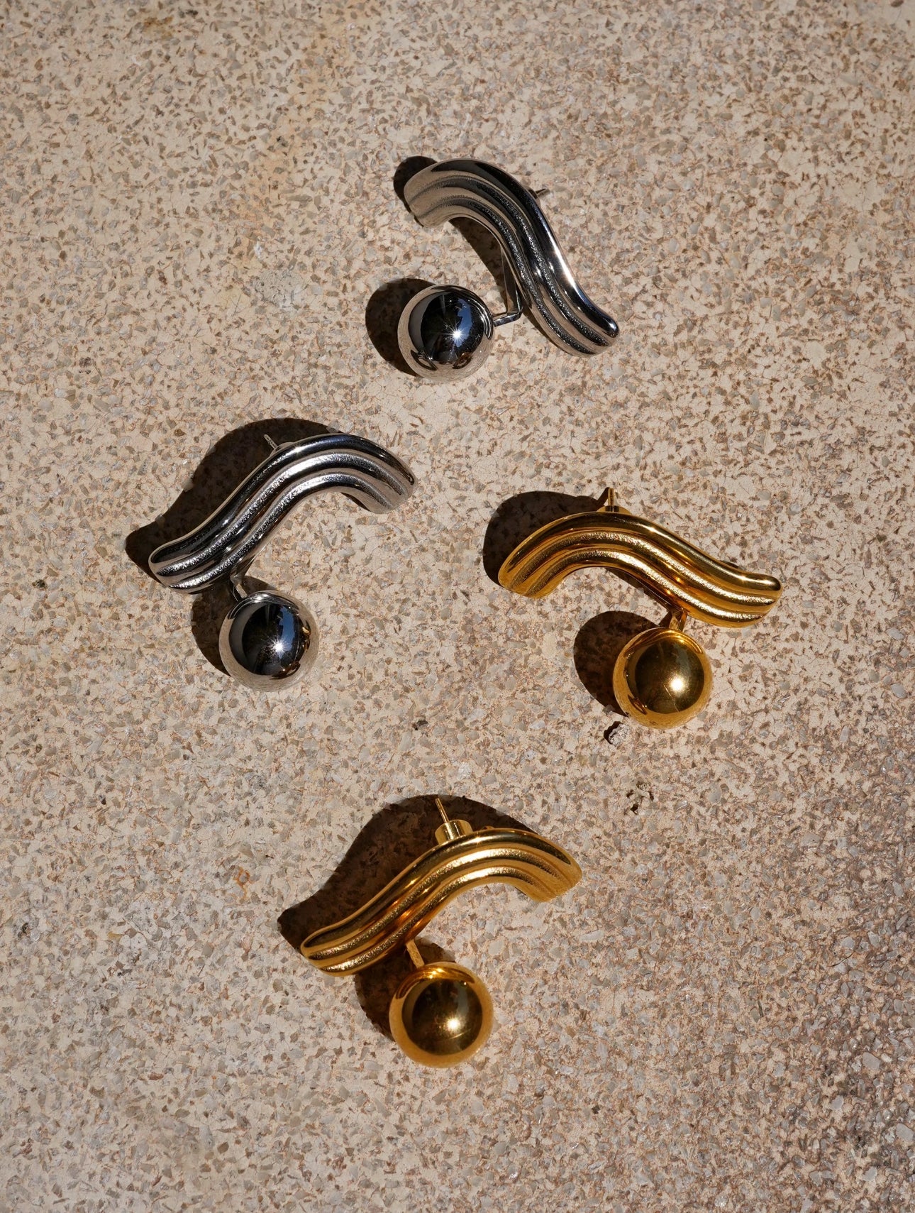 Assembling Water Silver Multi-Way Earrings