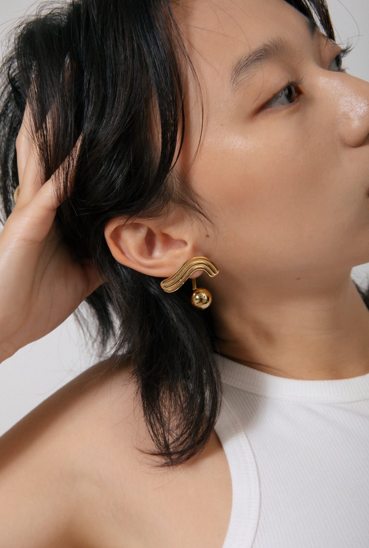 Assembling Water Gold Multi-Way Earrings