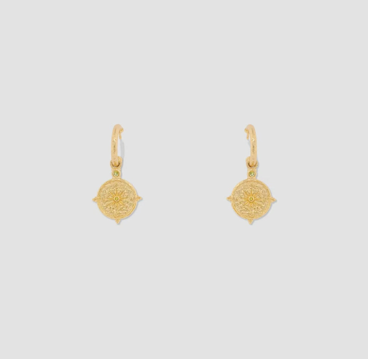 Texture Compass Earrings
