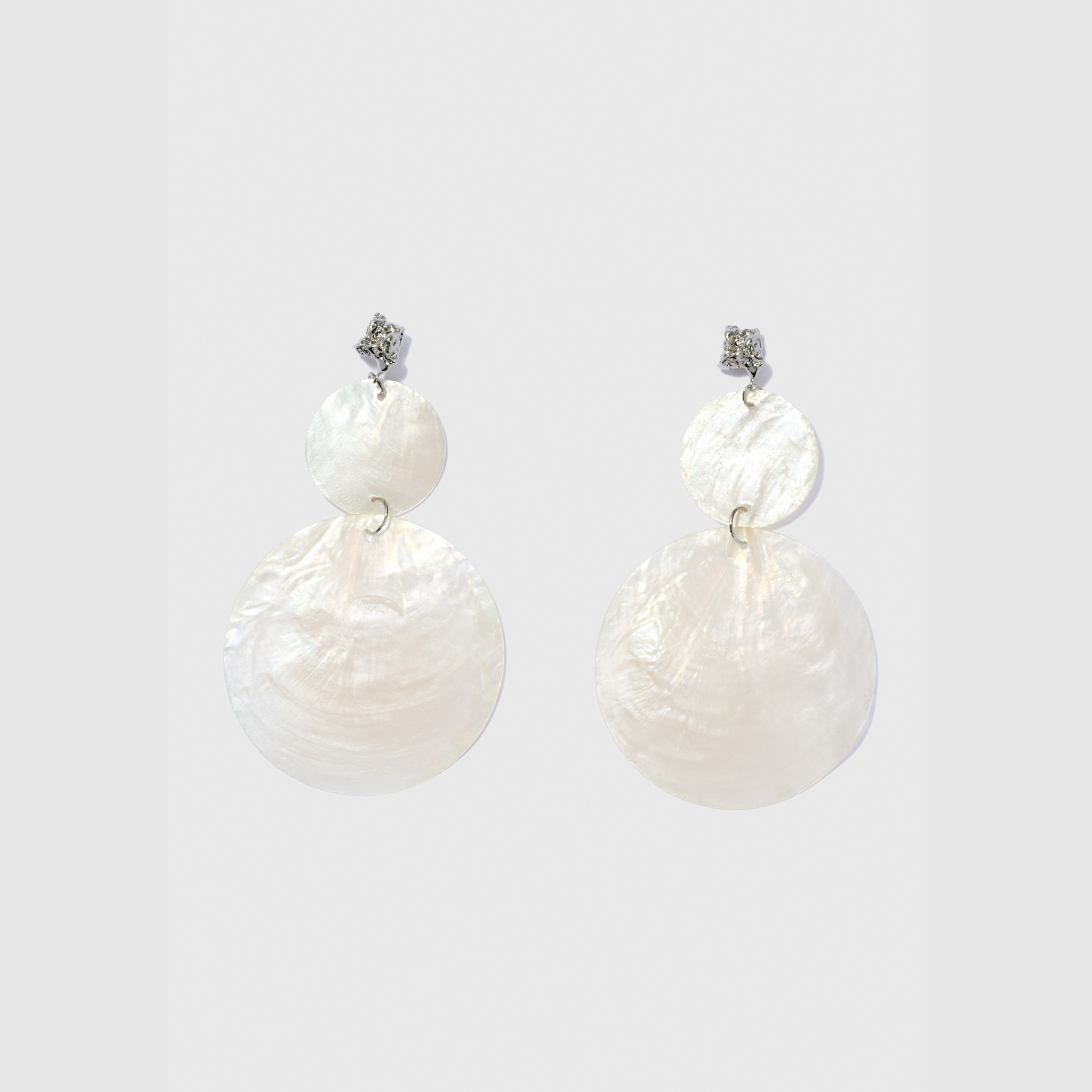 Paradise Island Drops Mirror Shell Earrings