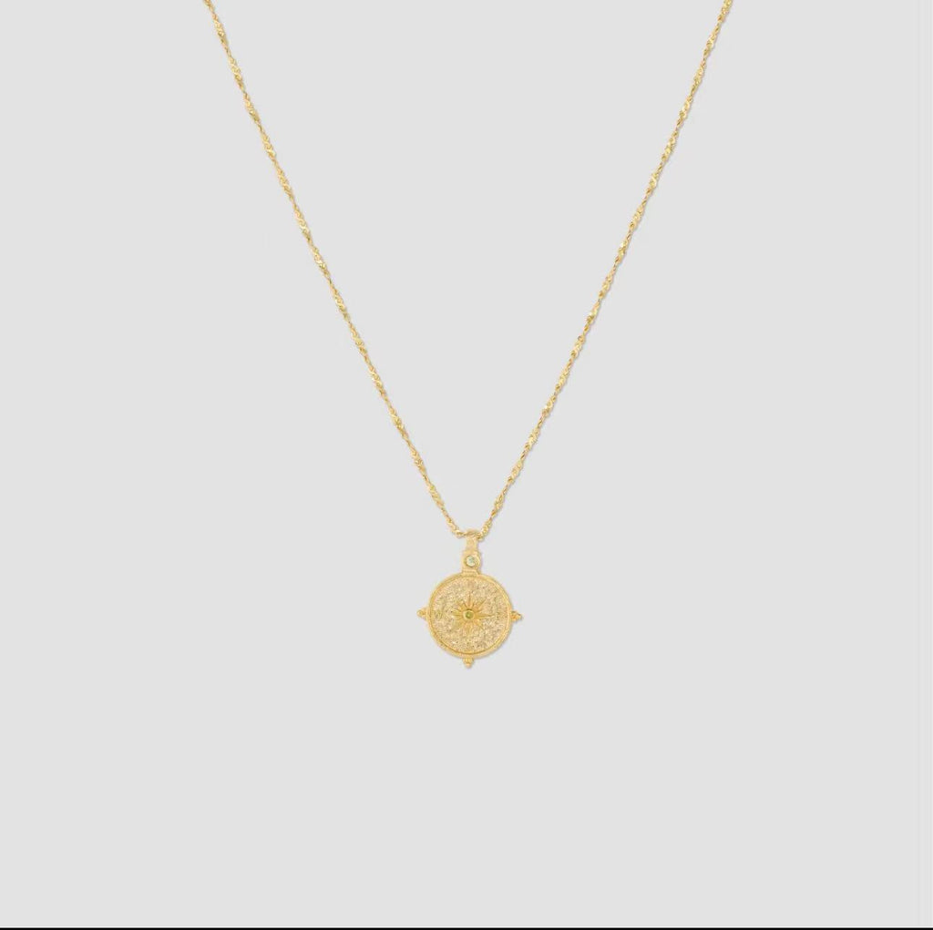 Texture Compass Necklace