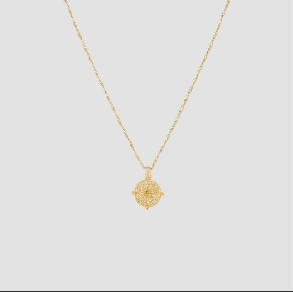 Texture Compass Necklace